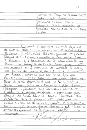 Termo de Posse do Conselheiro Francisco Ernando Uchoa - OAB