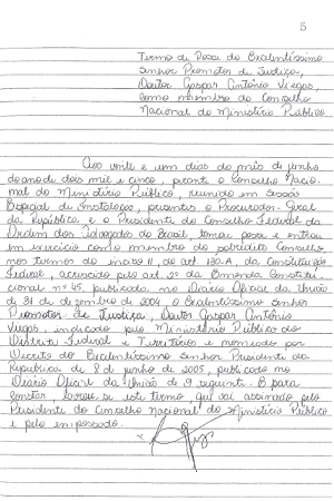 Termo de Posse do Conselheiro Gaspar Antonio Viegas - MPDFT