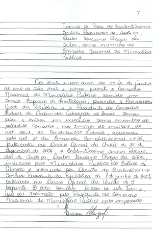 Termo de Posse do Conselheiro Luciano Chagas da Silva - MPE