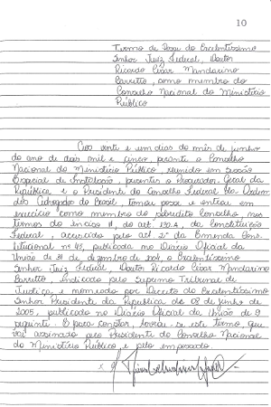 Termo de Posse do Conselheiro Ricardo César Mandarino - STJ