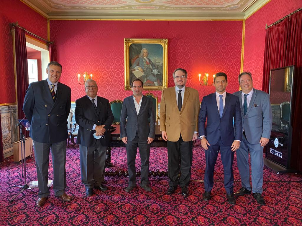 Foto dos conselheiros durante visita à Universidade de Coimbra 