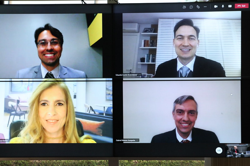 Fotografia dos palestrantes que participaram virtualmente do evento