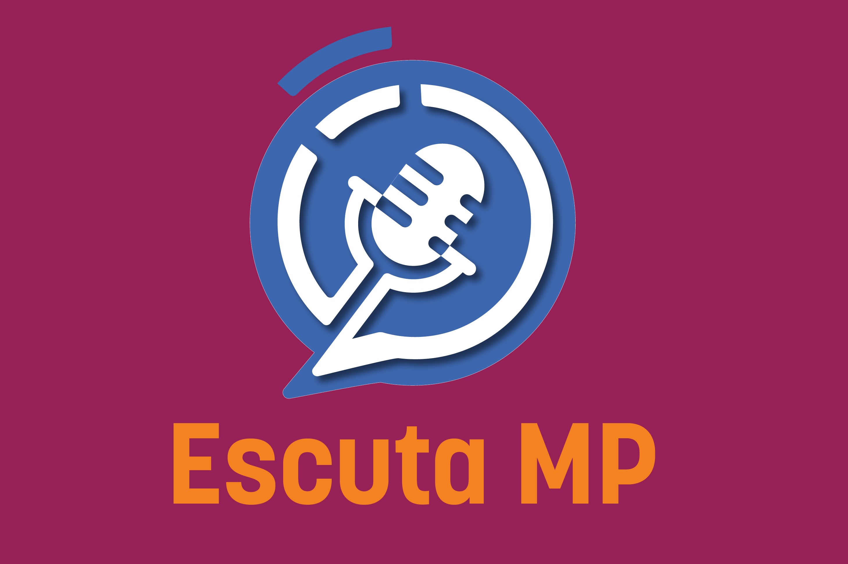 Logo do podcast Escuta MP com microfone