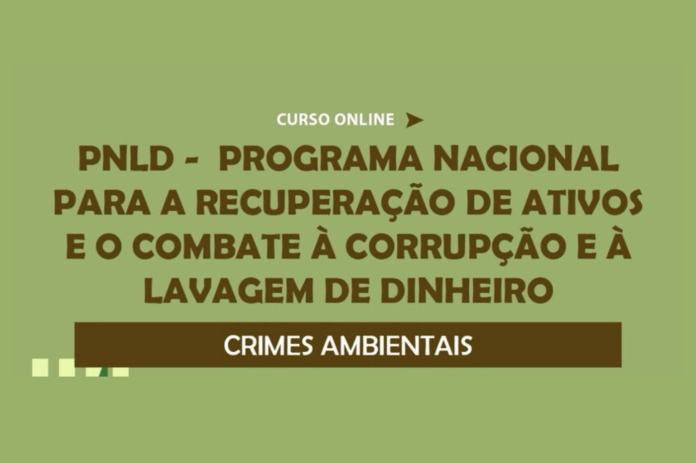 Curso Crimes Ambientais e Lavagem de dinheiro
