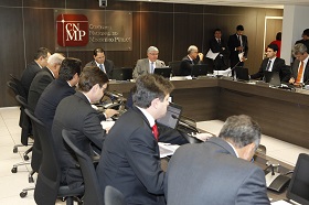Imagem de reunião no Conselho Nacional do Ministério Público