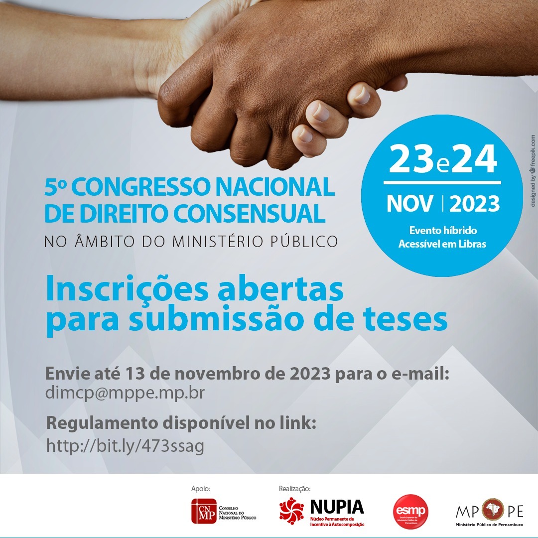 5º Congresso Nacional de Direito Consensual no âmbito do Ministério Público